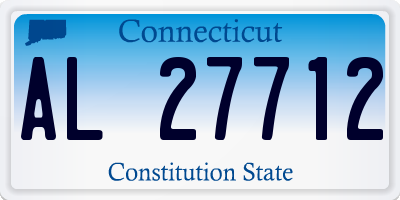 CT license plate AL27712