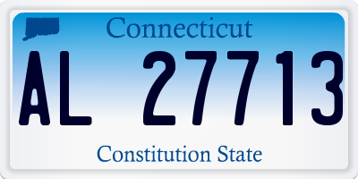 CT license plate AL27713