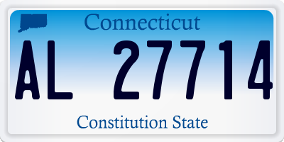 CT license plate AL27714