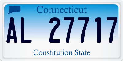 CT license plate AL27717
