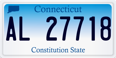 CT license plate AL27718