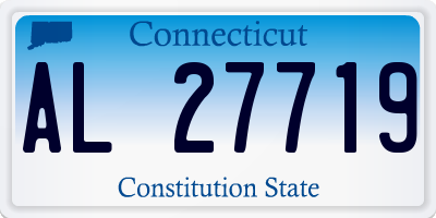 CT license plate AL27719