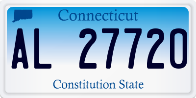 CT license plate AL27720