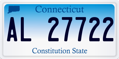 CT license plate AL27722