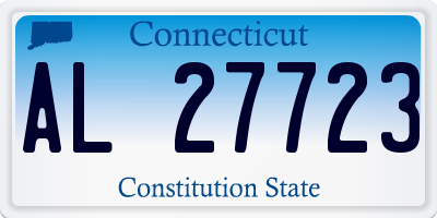 CT license plate AL27723