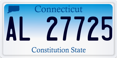 CT license plate AL27725