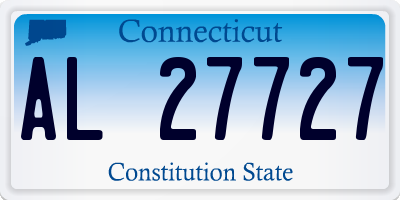 CT license plate AL27727