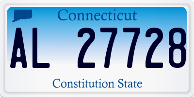 CT license plate AL27728