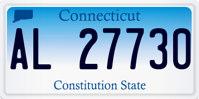 CT license plate AL27730