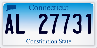 CT license plate AL27731