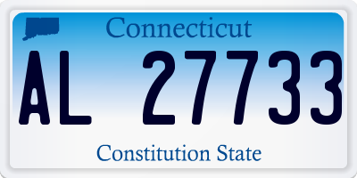 CT license plate AL27733