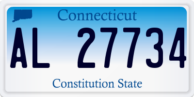CT license plate AL27734