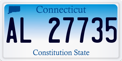 CT license plate AL27735