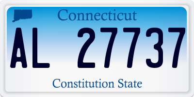 CT license plate AL27737
