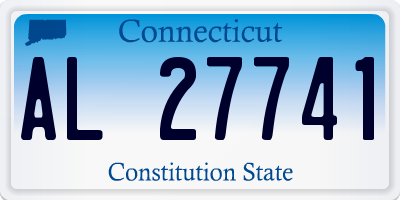 CT license plate AL27741