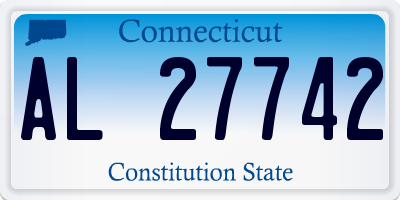 CT license plate AL27742