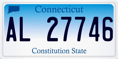 CT license plate AL27746