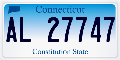CT license plate AL27747