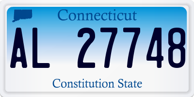 CT license plate AL27748