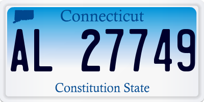 CT license plate AL27749
