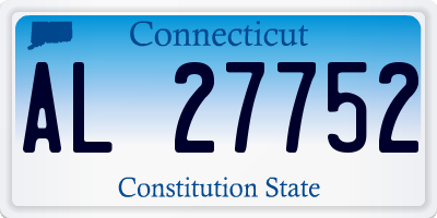 CT license plate AL27752