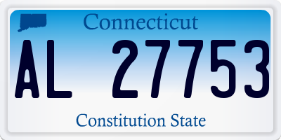 CT license plate AL27753