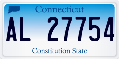 CT license plate AL27754