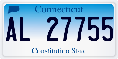 CT license plate AL27755