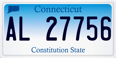 CT license plate AL27756