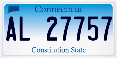 CT license plate AL27757