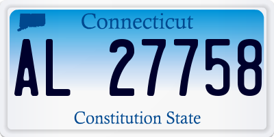 CT license plate AL27758