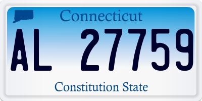 CT license plate AL27759