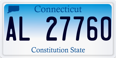CT license plate AL27760