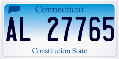 CT license plate AL27765