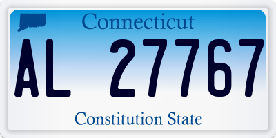 CT license plate AL27767
