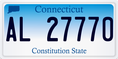 CT license plate AL27770