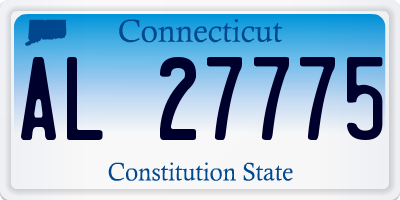 CT license plate AL27775