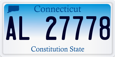 CT license plate AL27778
