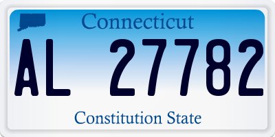 CT license plate AL27782