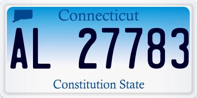 CT license plate AL27783