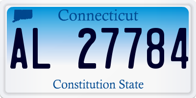 CT license plate AL27784