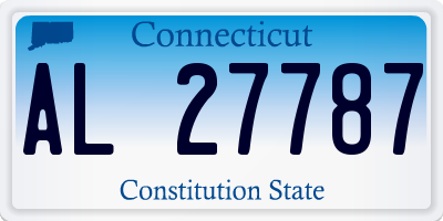 CT license plate AL27787