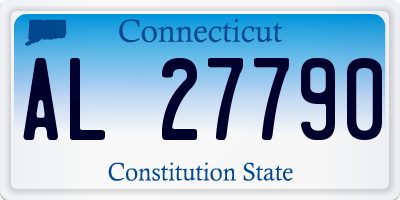 CT license plate AL27790