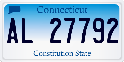 CT license plate AL27792