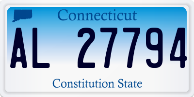 CT license plate AL27794