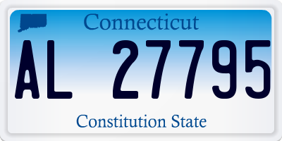 CT license plate AL27795