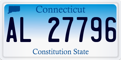 CT license plate AL27796