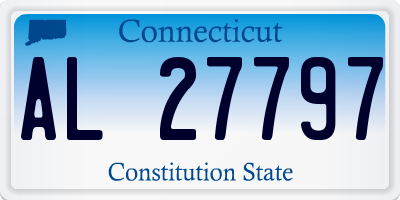 CT license plate AL27797
