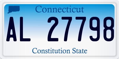 CT license plate AL27798