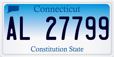 CT license plate AL27799